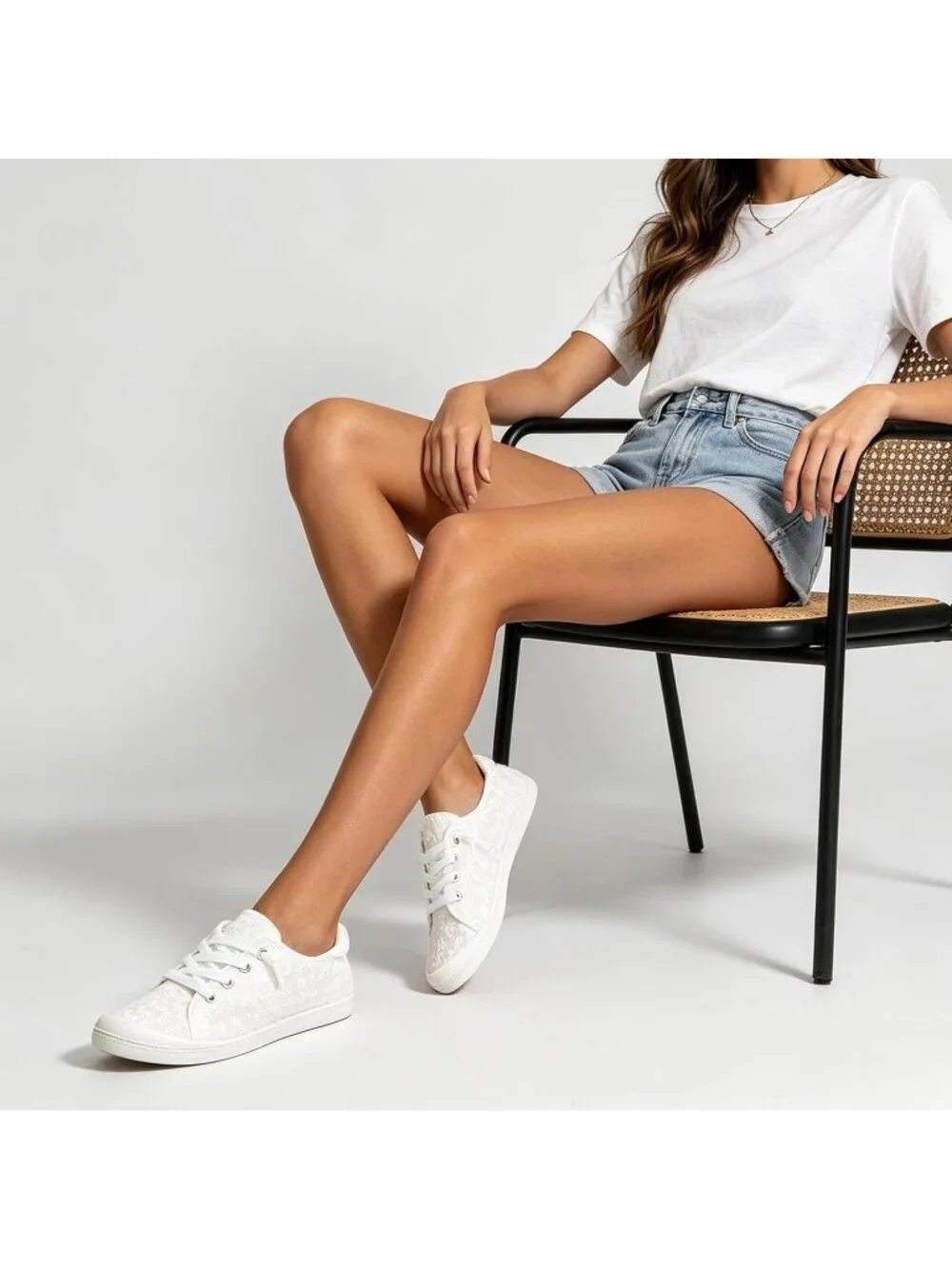 Womens White Canvas Slipon Canvas Sneaker Low Top Walking Shoes Fashion Sneakers